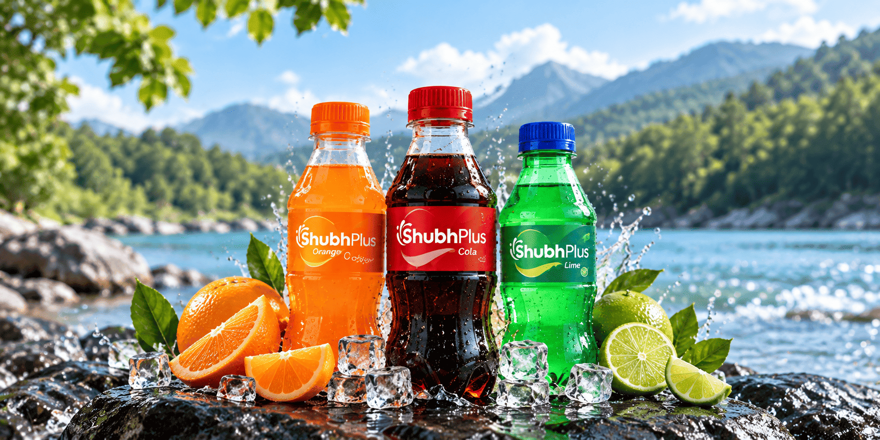 Shubh Plus 250ml soft drinks range